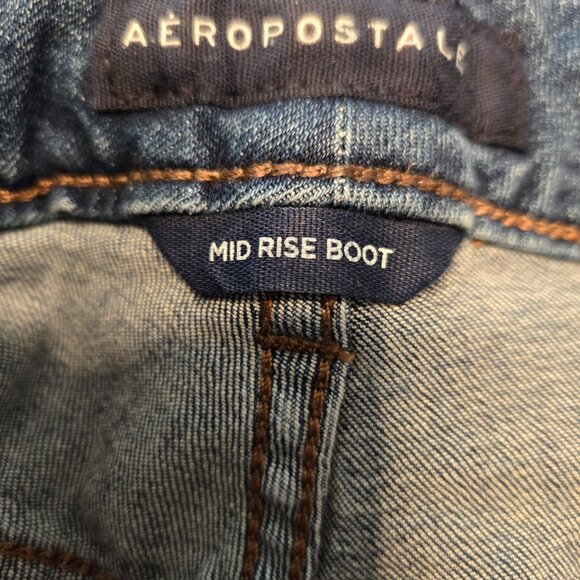 AERO WOMENS MID RISE BOOT CUT JEANS - SIZE 10L - LIKE NEW - Picture 2 of 5